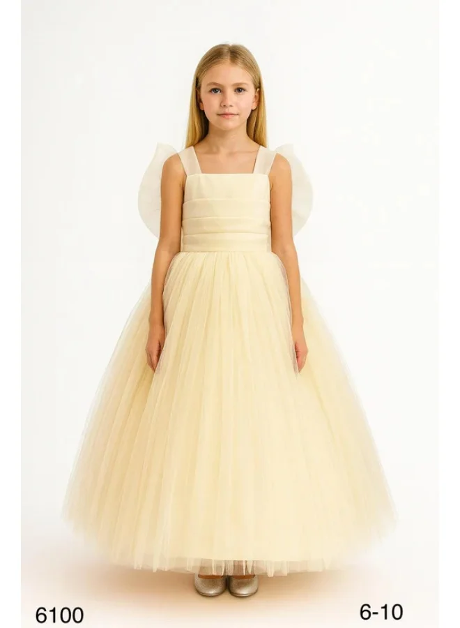 فيا بامبينو فستان تول جولد جريس